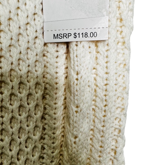 Cece Ivory Cable Knit sweater dress in Ivory in Size Large. NWT - Picture 5 of 7
